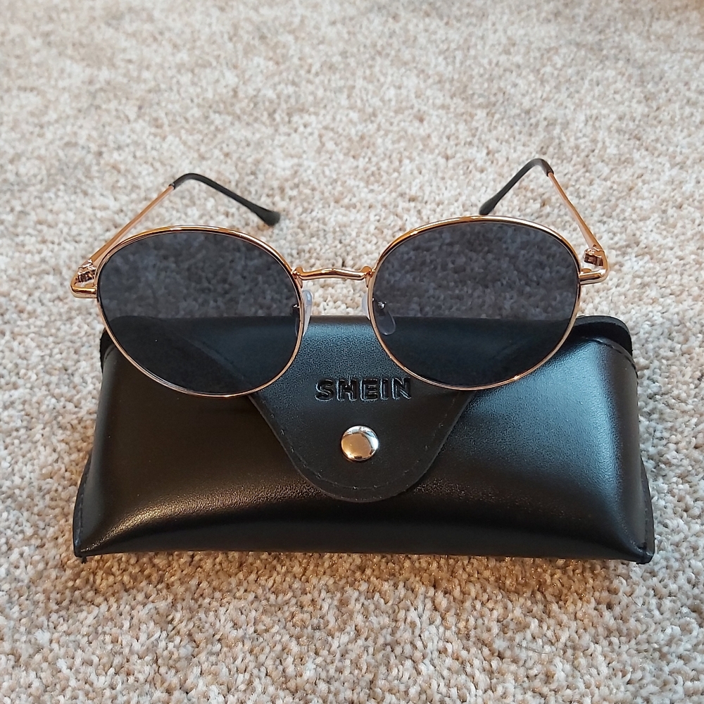 Shein Sunglasses and Case BNWOT